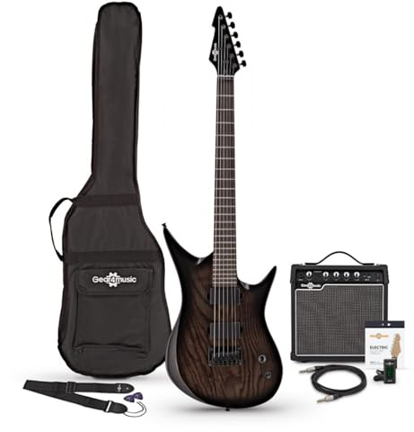 Harlem 6 Electric Guitar + 15W Amp Pack, Trans Black