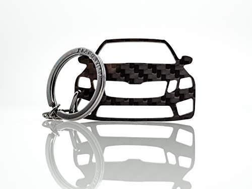 BlackStuff Carbon Karbonfaser Schlüsselanhänger Kompatibel mit Octavia 5E MK3 Facelift VRS 2017 BS-681