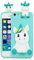HopMore iPhone 5S / 5 Case - Cute 3D Design Silicone Soft Gel Shockproof Protective Cover - Ultra Thin Rubber Bumper - Funny Unicorn Green