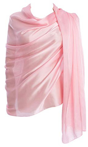 CYZLANN Damen-Schals, 100 % Seide, lange, leichte Schals für Damen, Helles Pink, Einheitsgröße