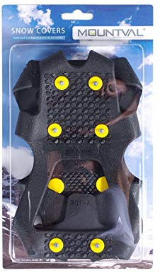 Mountval Grödel für EIS und Schnee | Dehn- & überziehbare, robuste Halbsteigeisen/Stollen | Leichtsteigeisen Verschiedene Größen (XL / 44-46 EUR)