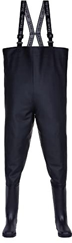 3Kamido - Trampolieri da Pesca Classic, Serie 680, Standard, Waders Pesca, Stivali da Pesca, Stivale scafandro, Colore: (Nero 46EU)