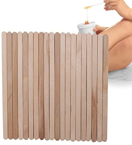Nikou Wachsapplikator-Stick - 100 Stücke Wachs Spachteln Kleine Holz Wachs Applikator Sticks, Holz Enthaarungswachs Applikator Stick Spachtel Haarentfernungswerkzeuge