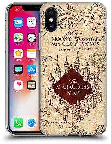 Head Case Designs Offizielle Harry Potter The Marauder's Map Prisoner of Azkaban II Gel Handyhülle Hülle [Militärischer Schutzgrad] Kompatibel mit Apple iPhone X/iPhone XS