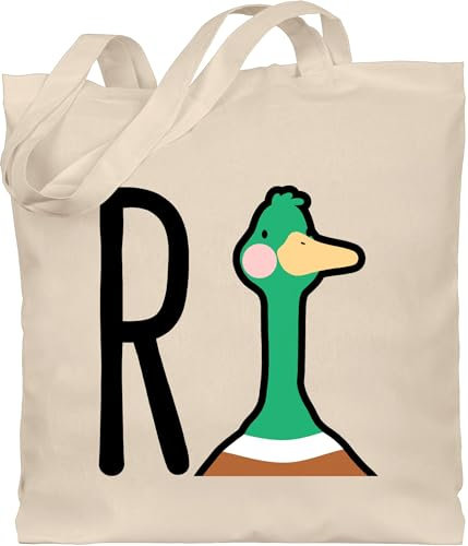 Shirtracer Baumwolltasche - Taschen - R Ente I Rente Geschenk Rentner I Rentnerin I Ruhestand Geschenk - Unisize - Naturweiß - pensionsgeschenk renteneintritt beutel retirement duck tasche