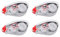 Pritt Korrekturroller Compact Flex, sofort überschreibbar, einfache Anwendung durch flexible Spitze, Bandlänge 10 m, Bandbreite 4,2 mm, Spar-Set mit 4 Rollern, 9H PCK4B4X