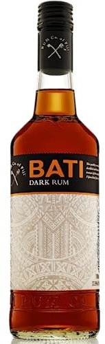 BATI Dark Rum - Trockenfrüchte, Melasse, Eiche - aromatisch & intensiv - 2 Jahre tropisch gereifter Fidschi Rum - für Cocktails, Longdrinks & Tee mit Rum - 40% (1x 0.7 L)