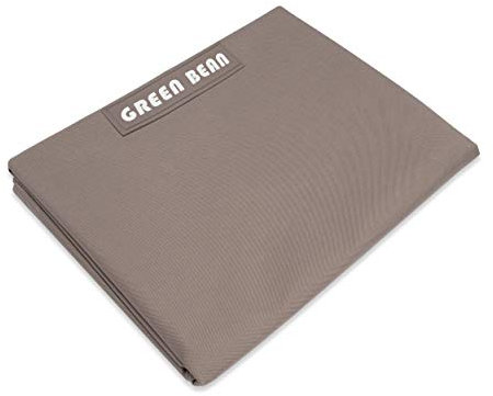 Green Bean Square XXL Riesensitzsackhülle 140x180 cm - PVC Bezug - Indoor und Outdoor Sitzsackhülle - Bean Bag Bezug - Sitzsackbezug ohne Füllung - Lounge Chair Hülle - abwaschbar - Khaki