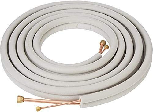 Suinga - TUBO COBRE AIRE ACONDICIONADO de doble aislado 5 METROS con abocardado y tuerca 1/4-3/8. Utilizado en aire acondicionado