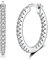 Creolen Silber Damen Ohrringe, 925 Silber Creolen mit AAA Zirkonia Damen Schmuck Geschenke Durchmesser 15mm