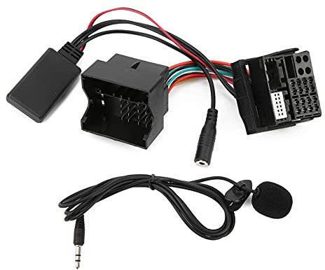 ABS Mikrofon Adapter, DC12V Mikrofon Adapter Auxiliary Audio Wire 150 cm/59 in Länge Ersatz für RNS 510/RCD 300