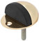 TIMCO Oval Door Stop - Polished Brass - Floor Mounted - Protective Rubber Buffer tip - 47mm
