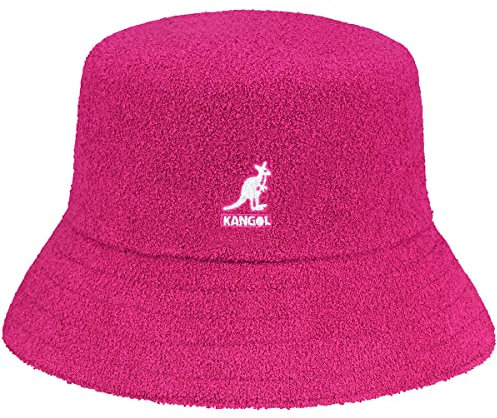 Kangol Frottee Bermuda Bucket Stoffhut Sommerhut Strandhut Sonnenhut Fischerhut (L (58-59 cm) - pink)