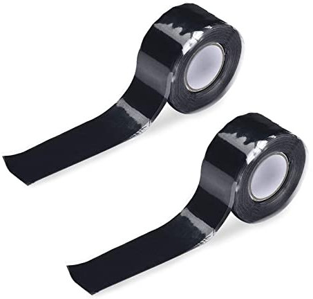 2Pcs Multi-Purpose Repair Sealing Insulation Tape Silicone Waterproof Tape Rubber Tape Pipe Water Hose Leakage Sealing for Emergency Pipe Plumbing Repair Electrical Wire Wrap Water Hose Leak 25mm*1.5m