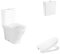 Roca,The Gap,ROUND - Inodoro completo compacto con salida dual (incluye taza Rimless, cisterna de alimentación lateral y tapa)