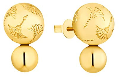 JOOP! Ohrstecker Edelstahl Damen Ohrschmuck, 1,6 cm, Gold, Kommt in Schmuck Geschenk Box, 2035026