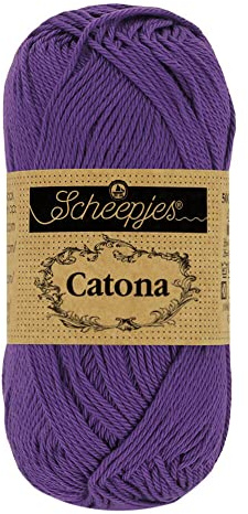 Scheepjes - Scheepjes Catona 521 Deep Violet Yarn - 20x25g