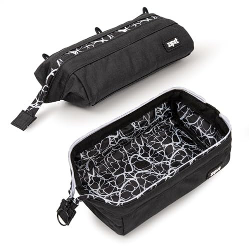 ZIPIT Lenny Federmäppchen | Große Kapazität für Schule, College und Büro (Schwarz)