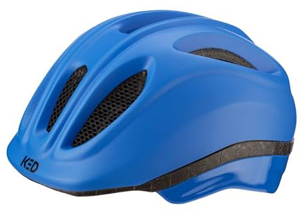 KED Meggy II Trend | Kinder Fahrradhelm Insektenschutznetz Integriertes LED-Rücklicht maxSHELL Technologie, Galaxy Blue Matt, 52-58 (M)