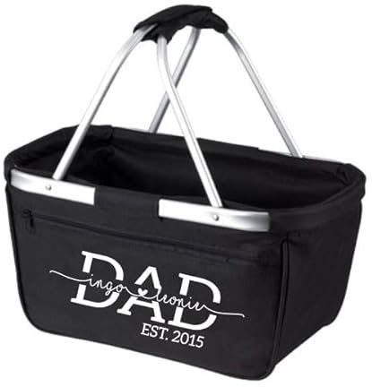 personalisierter Einkaufskorb Geschenk Papa/Dad zum Vatertag, Geburtstag, Weihnachten, Tragetasche, Herren, mit Namen, Opa, Enkelkinder