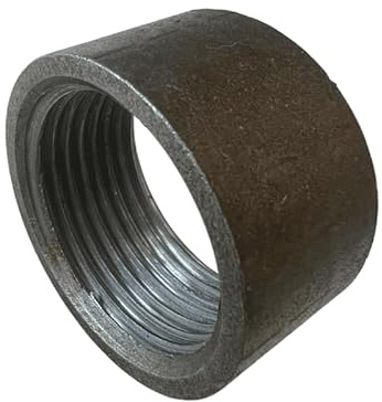 Atusa halbe Stahlmuffe Schwarz – Anschweißmuffe aus Stahl ST 37-2 gefertigt, eignet sich hervorragend um nachträglich ein Gewinde an Rohre anzubringen (1/2 Zoll x 15 mm)