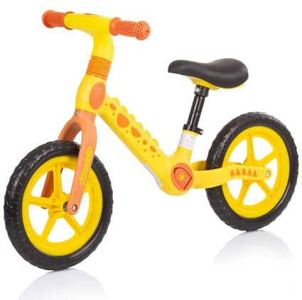 Chipolino Laufrad Dino 12 Zoll Gummigriff, Sitz höhenverstellbar, ab 18 Monaten, Farben:gelb