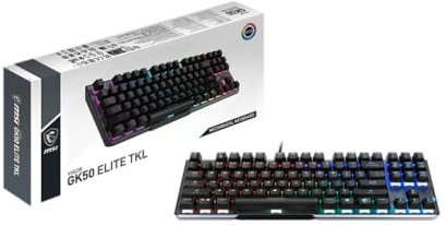 MSI Vigor GK50 Elite TKL LR US Mechanical RGB Gaming Keyboard with Kahil Red Switches