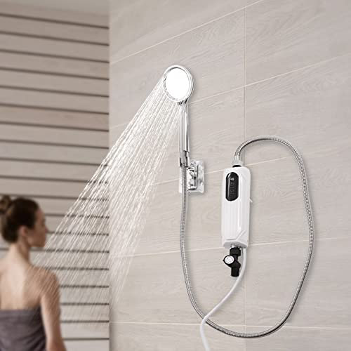 Calentador de Agua Instantáneo Eléctrico, Pantalla LED, mini Calentador de Agua instantáneo, sin Tanque Para Baño, Cocina, 3500 W