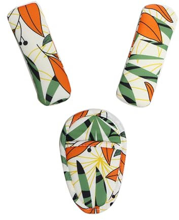 COSSIKA Gurtpolster, weich und schön, Schultergurt-Bezüge, Schrittpolster-Set, verstellbare Schultergurt-Protektoren, leicht zu reinigen für Kinderwagen