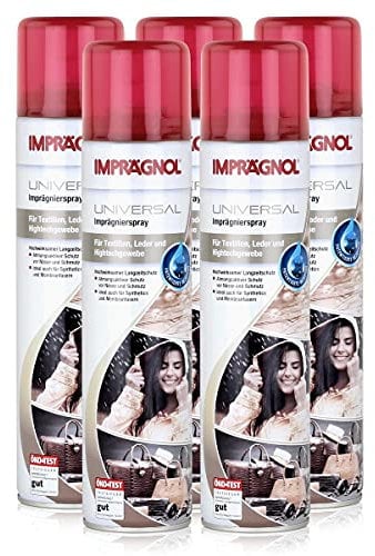 Imprägnol Universal Imprägnierspray 400ml - Wetterschutz für Leder, Textilien & Hightechgewebe, atmungsaktiver Schutz vor Nässe & Schmutz (5er Pack)