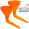 2pcs Universal Engine Oil Filling Funnel - Right Angle Flexible Plastic, Wide Mouth, Long Fuel, Portable Gasoline Engine Funnel for Motorcycle, Car, Farm Machine
