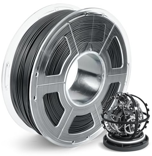 SUNLU Easy PA 3D Druckerfilament, Easy Nylon Filament 1,75 mm, Keine Risse, Verformungsbeständig, Hochhitzebeständig, Easy PA 3D Druckfilament Passt für die Meisten FDM-3D-Drucker, 1KG, Schwarz