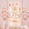 75.Geburtstagsdeko Frauen, Roségold Banner mit Luftballons,75.Geburtstag Dekoration für 75 Jahre Frauen 75th Happy Birthday Geburtstags Türbanner Hintergrund 75. Ballon Jubiläum Geburtstag Party Deko