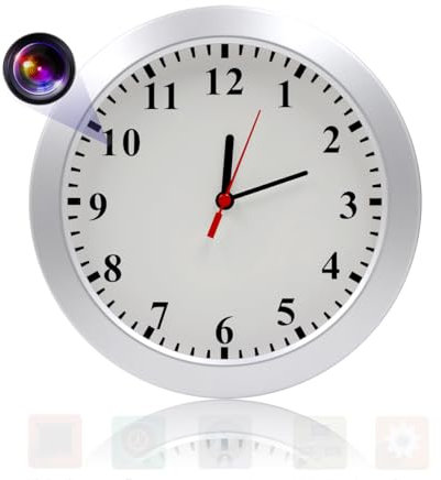 4U Hidden Camera Wall Clock 1080P HD Hidden Spy Clock Camera, Home Security Nanny Cam for Motion Detection/Loop Recording, No APP Camera