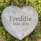 JHB Personalisierte Haustier Memorial Garden Stein für Katze Hund Tier, Herzform Haustier Grabmarkierungen für Hund Katze Katze Grabstein Hund Grabstein Memorial Garten Stepping Stone