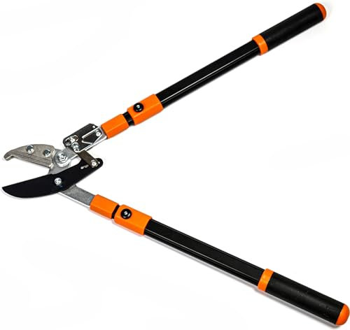 Coupe-branches à crémaillère téléscopique - Access Garden, crémaillère multiplicateur force X5, en aluminium avec lame en acier traitée au Téflon