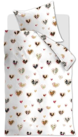 Beddinghouse Kids Animal Hearts bettwäsche-Set 2 TLG. - 135x200 - Multi - Baumwolle - mit Reißverschluss