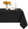Romanstile Tischdecke abwaschbar 80 x 80 schwarz quadratisch wasserabweisend Tischtuch Mitteldecken Deko für, Hochzeit,Halloween,Cocktail-Abende,Restaurant,Bar,Hotel,Esszimmer,Weihnachten,Silvester