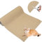 Cat scratching mat 200 * 40cm, horizontal floor cat scratcher,diy self adhesive cat scratching board sofa protector, can be cut freely to protect furniture,khaki