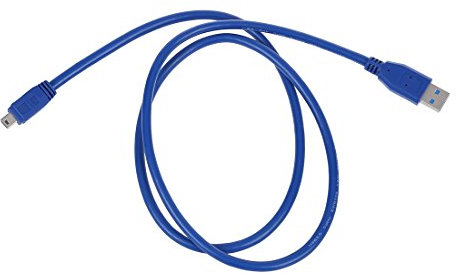 Qussedser Azul - Cable de Adaptador USB 3.0 Tipo A Macho a Mini B 10 Pin Macho Super Velocidad