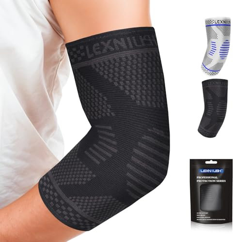 Ellenbogenbandage für Damen/Herren - Kompression Ellenbogen Bandage für Tennisarm, Golferarm, Sport - Tennisarm Bandage Links/Rechts für Arthritis, Sehnenentzündung, Gelenkschmerzen