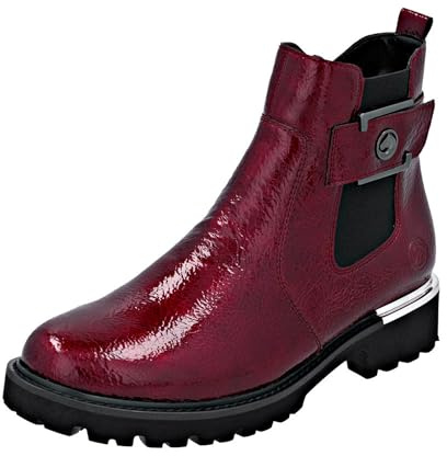 Remonte D8684, Stivaletti Chelsea Donna, Colore: Rosso, 40 EU