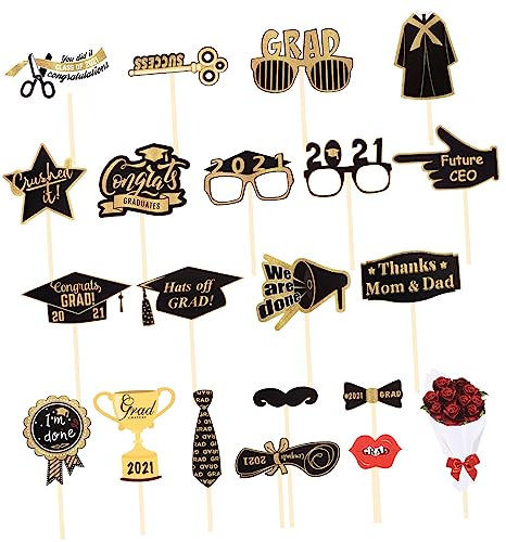 CAXUSD 20 Stück Foto-Requisiten Für Abschlussfeier Partyzubehör Fotografie-zubehör Für Fotoshootings