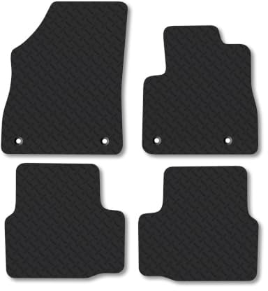 Vauxhall Astra (2015-2022) 5mm Rubber Car Mats | Heavy Duty Rubber Tailored Fit Floor Mats Full Coverage Durable Waterproof Accessories Easy Clean Anti Slip Made in the UK