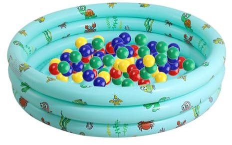 Kiddie Planschbecken - Faltbarer Paddelraum für Gärten, Hof, Balkon, Dächer, aufblasbarer Freibad | Großer runder Familien-Schwimmzentrum, aufblasbar für den Außenbereich, lustige Familie
