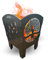 Terma Sahldesign Feuerkorb Lebensbaum Höhe 70cm sehr Massive Ausführung, Feuerstelle für den Garten Grill Funktion, Feuerschale, Feuertonne, Grillzubehör