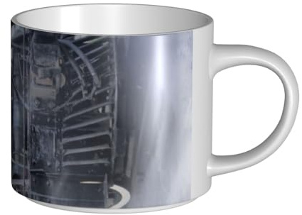 WSHFFILO Steam Train Clouds Printed Large-Capacity Ceramic Mugs Featured Coffee Mug