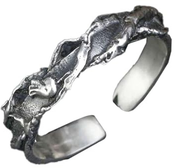 KONFEN Herren Ring Öffnung Verstellbarer, Wikinger Kompassmuster/Dornenrose/Cross/Kronen/Flügel- und Klauen/Fliegender-Drache, Textgravur Offene Retro Punk Hip Hop Gothic Schmuck Vintage Geschenk