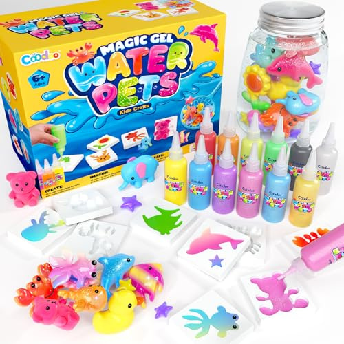 Coodoo Magic Water Elf Toy Craft Kits, Aqua Fairy Water Gel DIY Squishies Squishy Maker Toddler Kids Toys for Girls Boys Toys Birthday, Art Supplies Arts and Crafts for Kids Ages 4-6 4-8 8-12