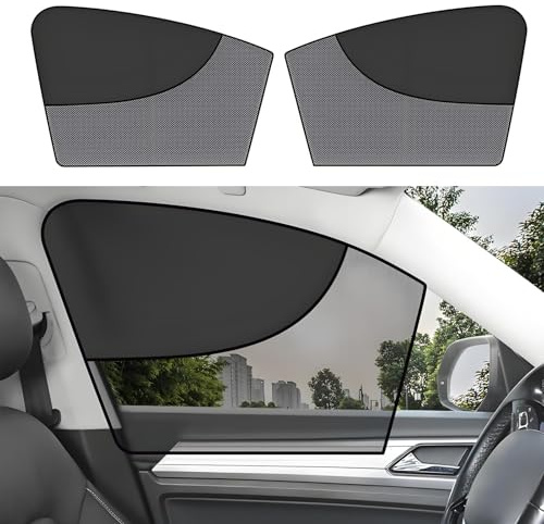 R-timer 2 PCS Parasoles Magnéticos para Kia Niro 2017-2022/E-NIRO 2019-2024, Cortinillas Ventana Lateral Malla Alta Densidad Protección UV Accesorios Coche